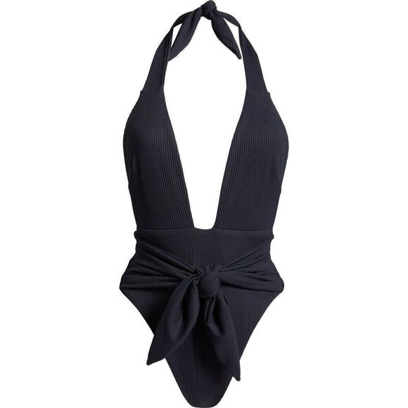 Montce Women's Tropez Tie Waist Halter One Piece Swimsuit SW032 Large NWOT - Picture 5 of 8